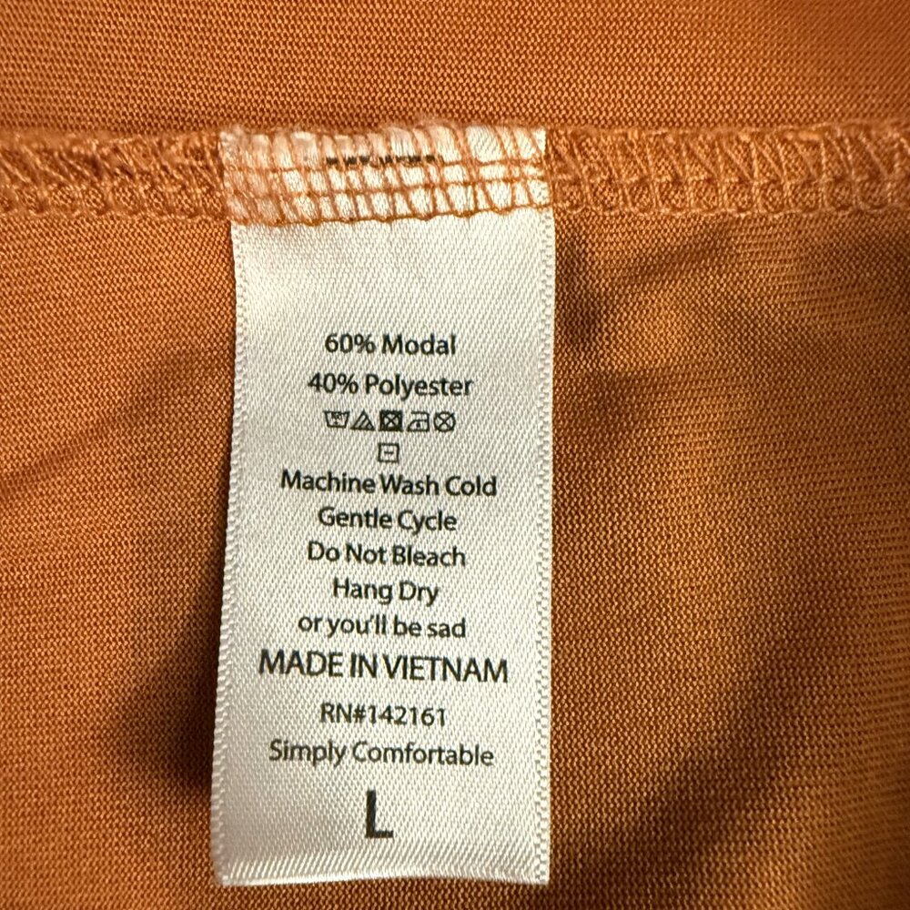 LuLaRoe Irma , Size Large, Solid Golden pumpkin - Picture 3 of 3